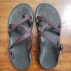 Chaco Tegu Black Slip On Sandals Backless Size 8